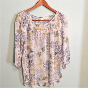 {LC Lauren Conrad} sheer flowy top